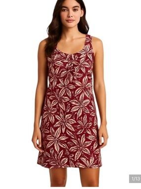 Patagonia Women's Limited Edition Pataloha Drumfire Red Dress Hawaiian size 2
